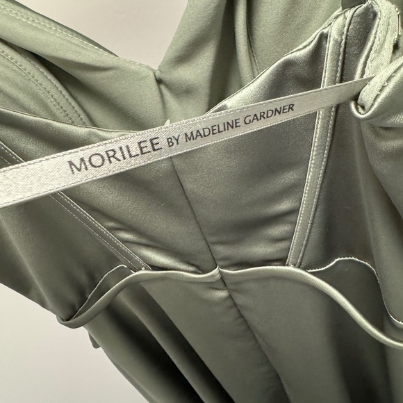 MORILEE by Madeline Gardner Silky Satin Bridesmaid Dress with Bustier Bodice - Picture 4 of 4